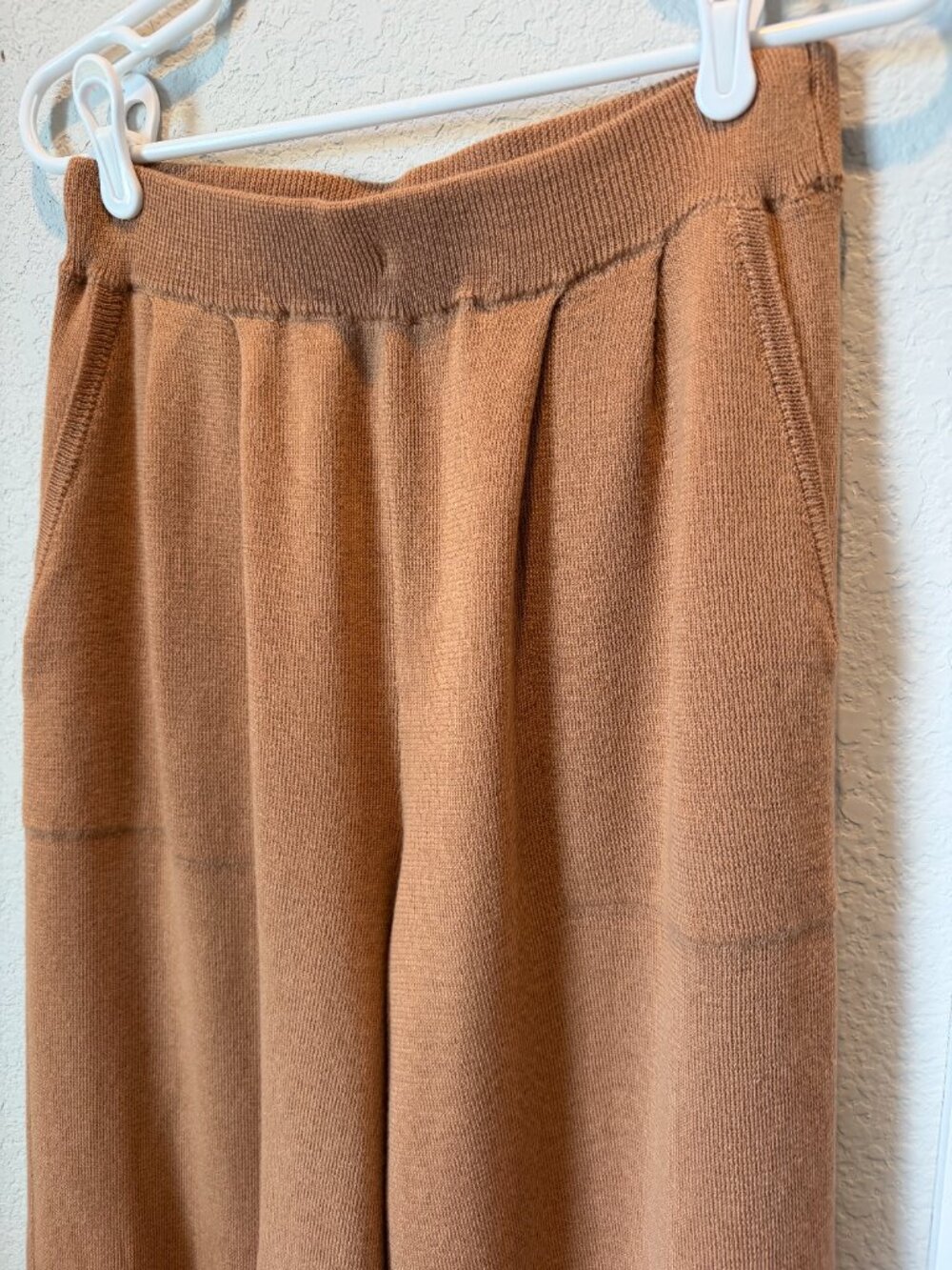FP Beach Brown Freya Knit Barrel Leg Pants Size Large - Picture 3 of 6